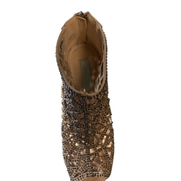 BETSY JOHNSON Diamond studded open toe high heels - Picture 4 of 5